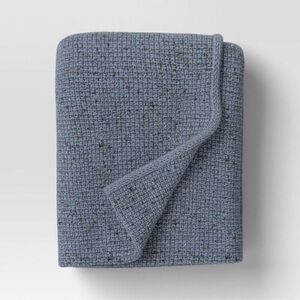 NWT Marled Knit Throw-Blue